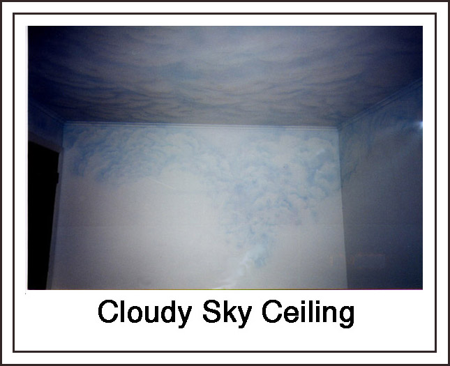 Mimi Borger mural cloud ceiling