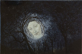 Mimi Borger Painting Lady Moon 2015